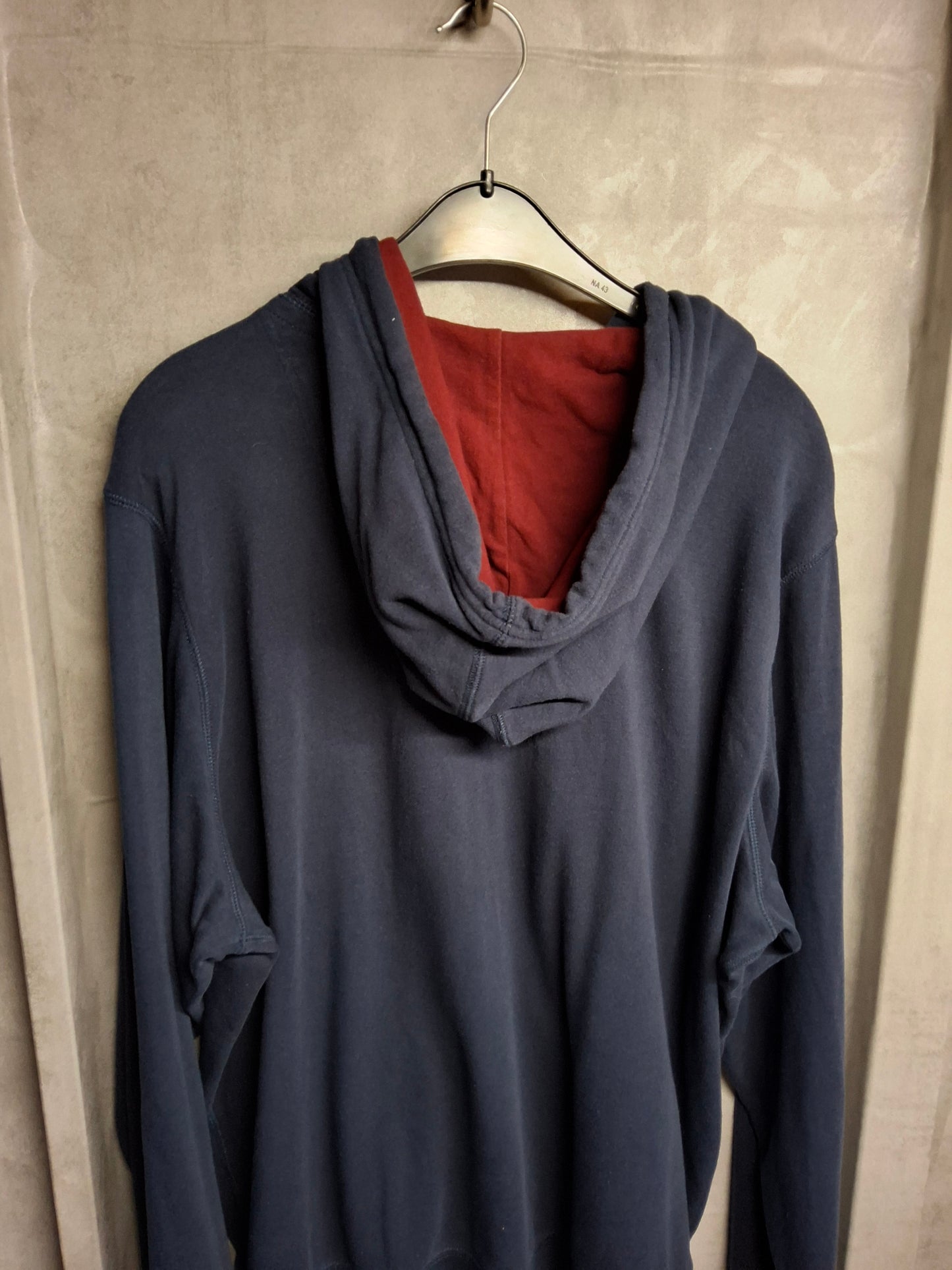 Men’s Joules Navy & Burgundy Zip Up Hoodie – Size 2XL