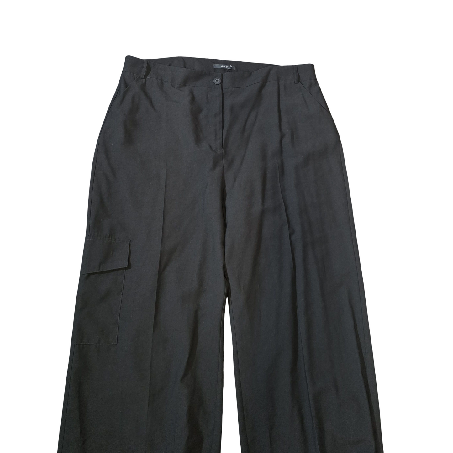 George Wide-Leg Black Trousers – Size 24 & Serving Drama