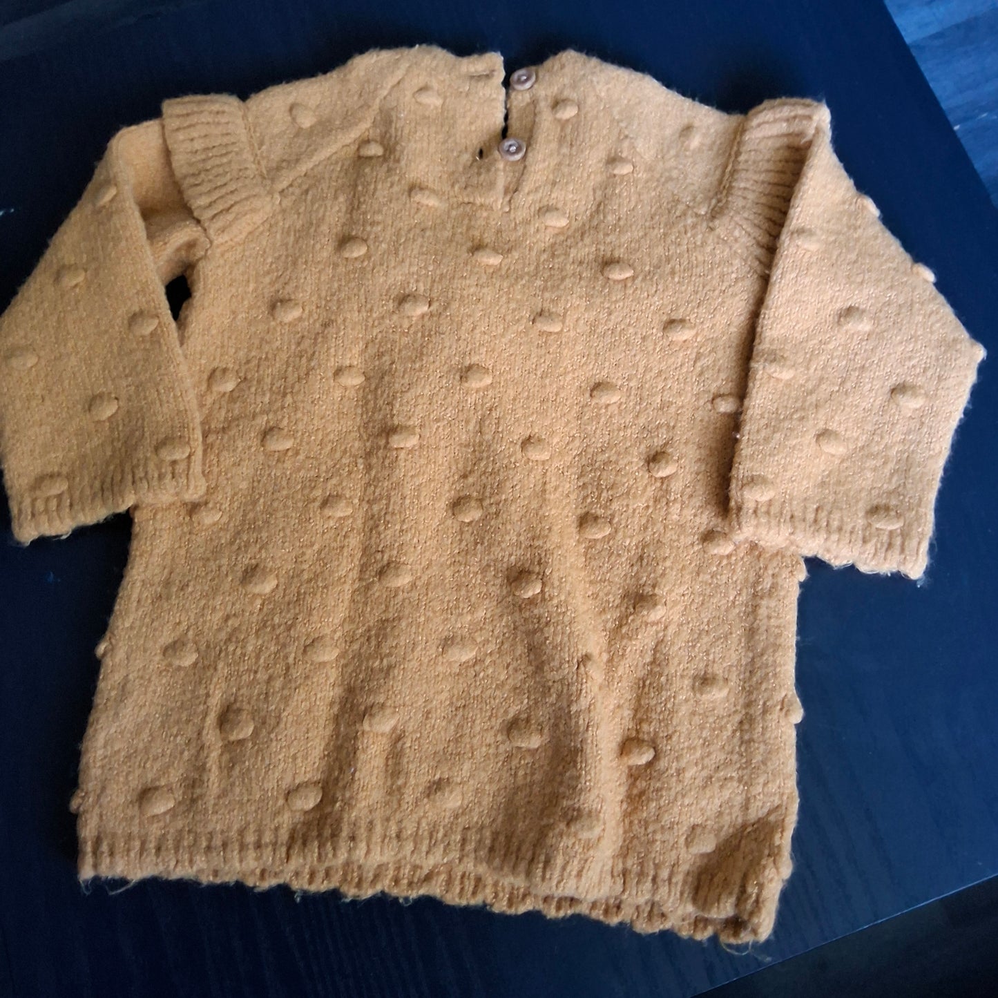 George Girls Mustard Knit Jumper – 3–6 Months – Acrylic/Nylon