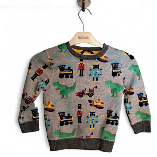 George Boys Grey Jumper – Age 3-4 Years – Cotton/Polyester/Viscose