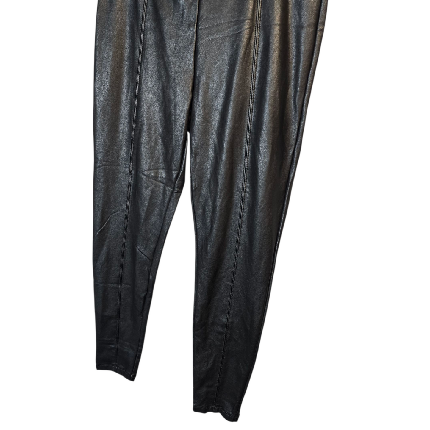 Marks & Spencer Black Faux Leather Skinny Leggings – Size 10 (Regular)