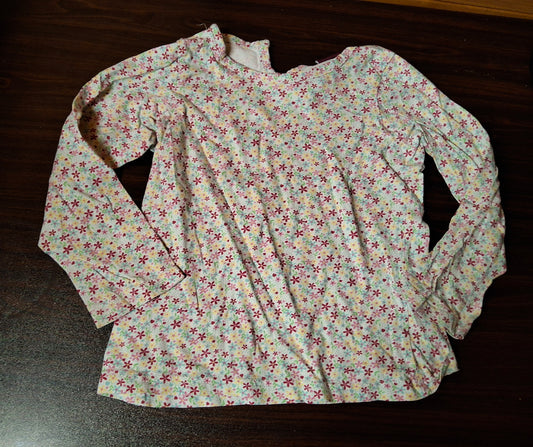 George Multicoloured Floral T-Shirt – Girls 3–4 Years – 100% Cotton – Long Sleeve