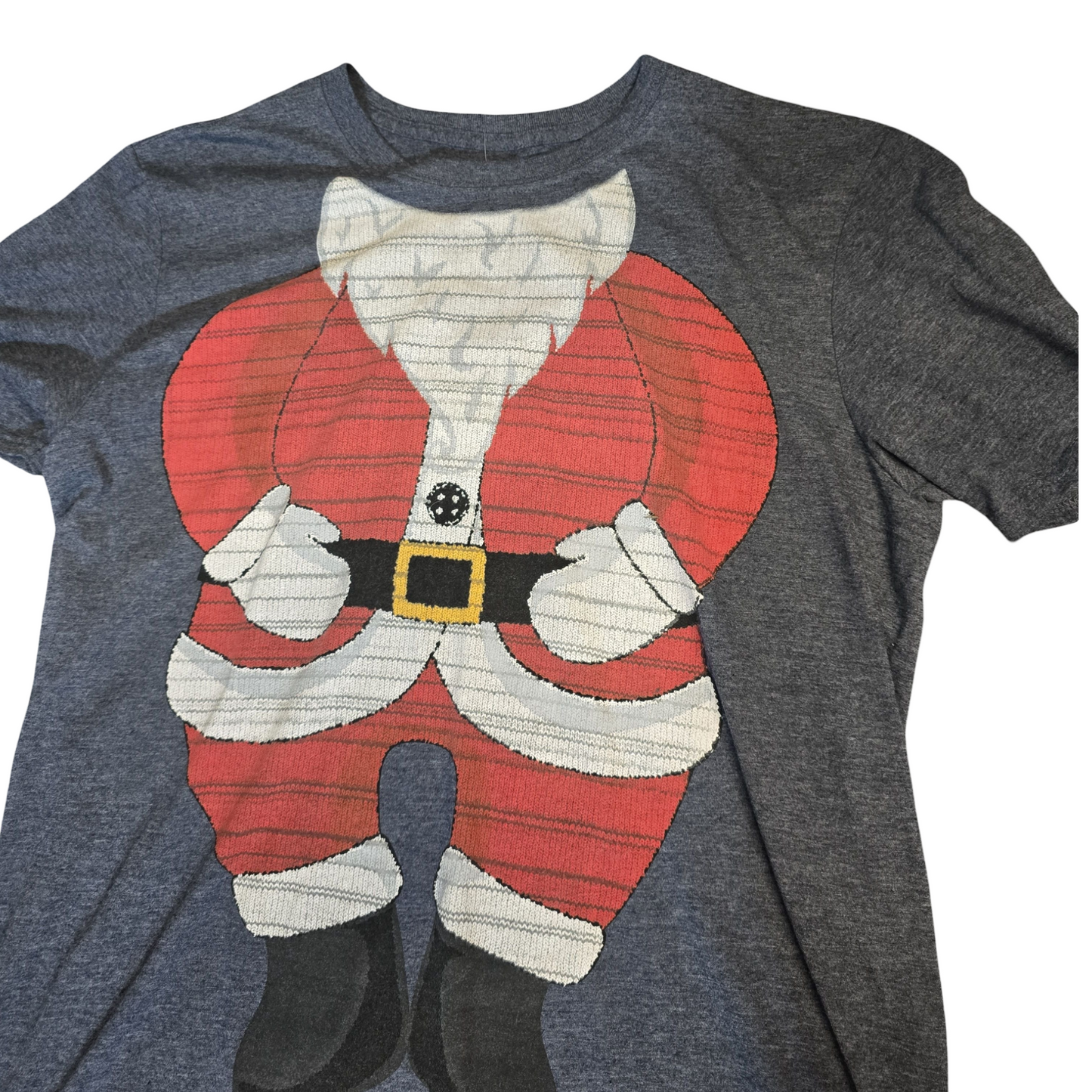 Men’s Next Navy Christmas T-Shirt – Size L – Fun Santa Print