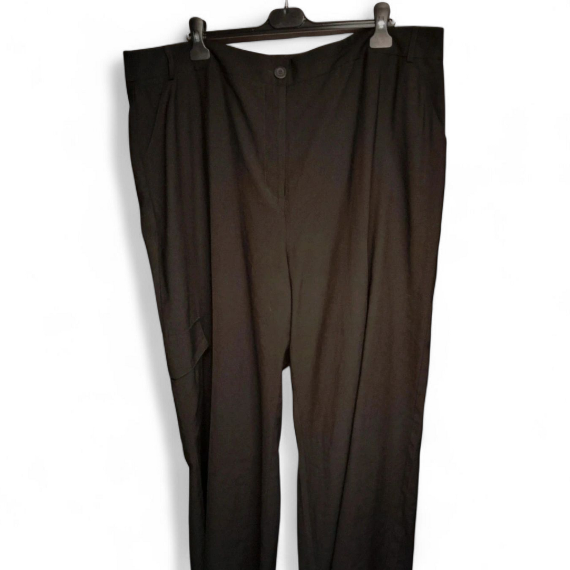 George Wide-Leg Black Trousers – Size 24 & Serving Drama 