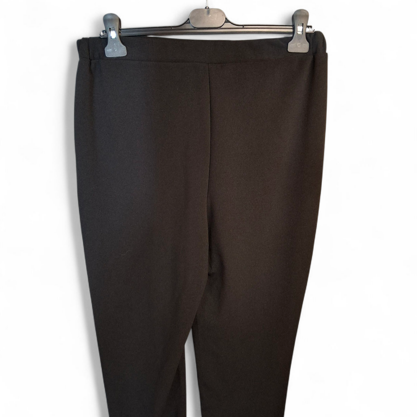 Shein Black Slim Leg Trousers – High Waisted, Size L (UK size 12/14)