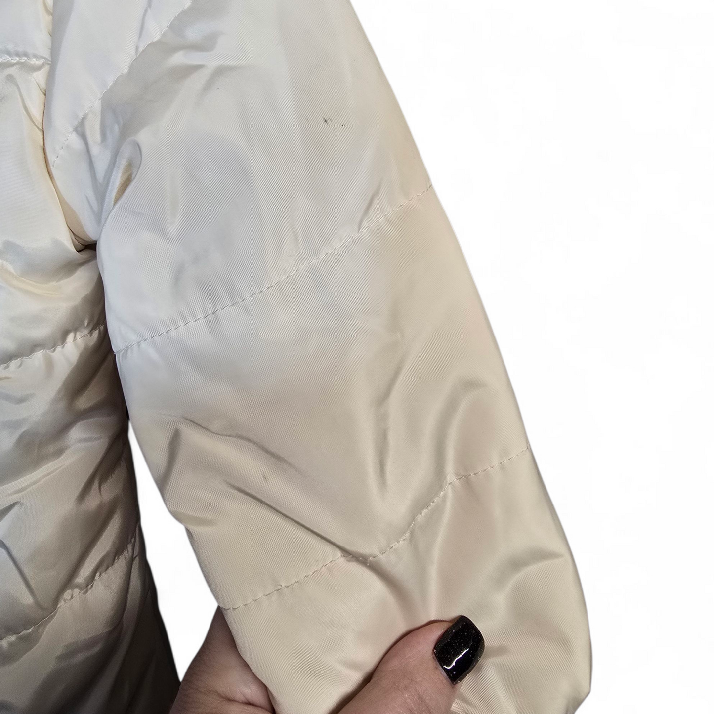 MRP Cream Puffer Coat with Faux Fur Hood – Girls 4-5 Years