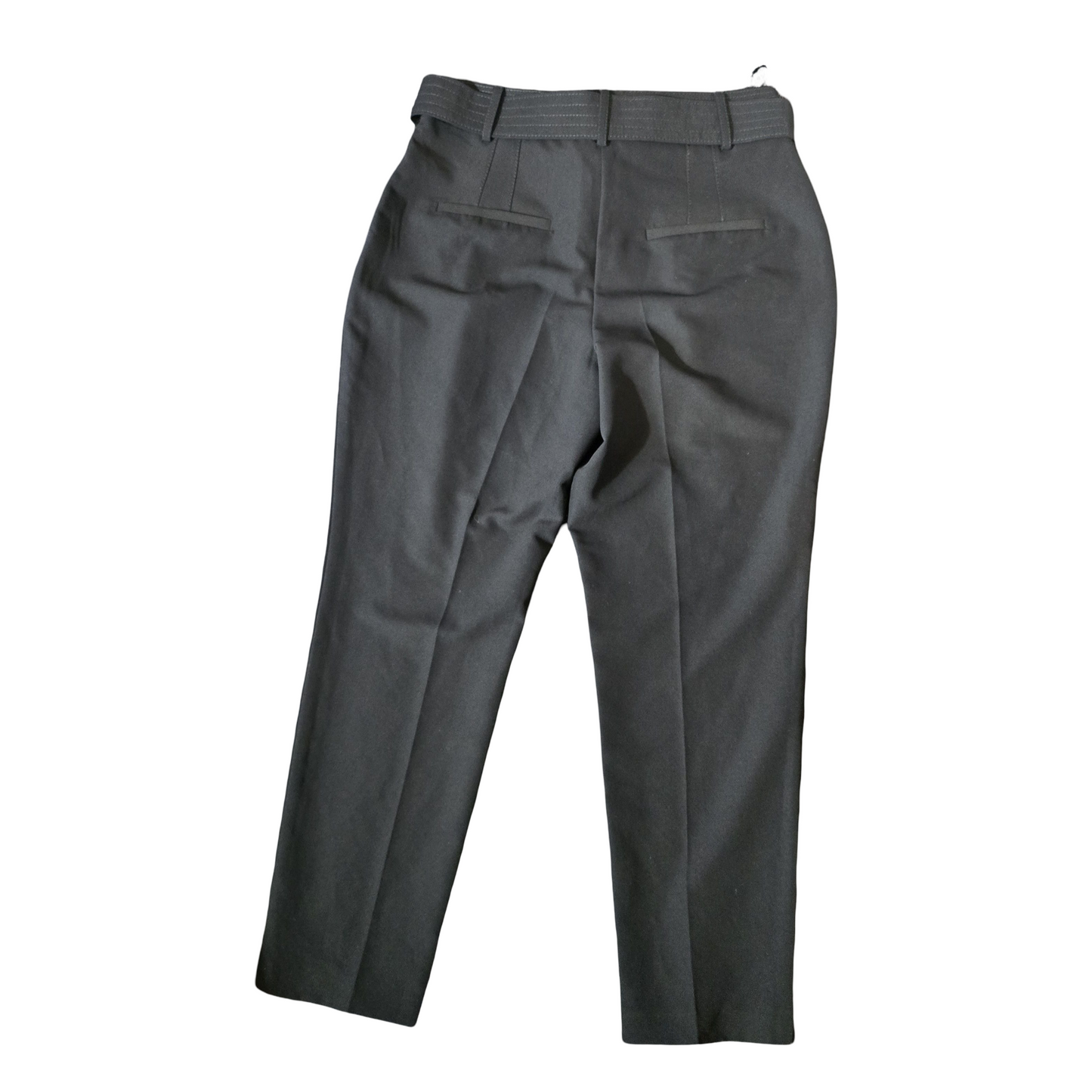 Next Petite Black Slim Leg Trousers with Belt – Size 12