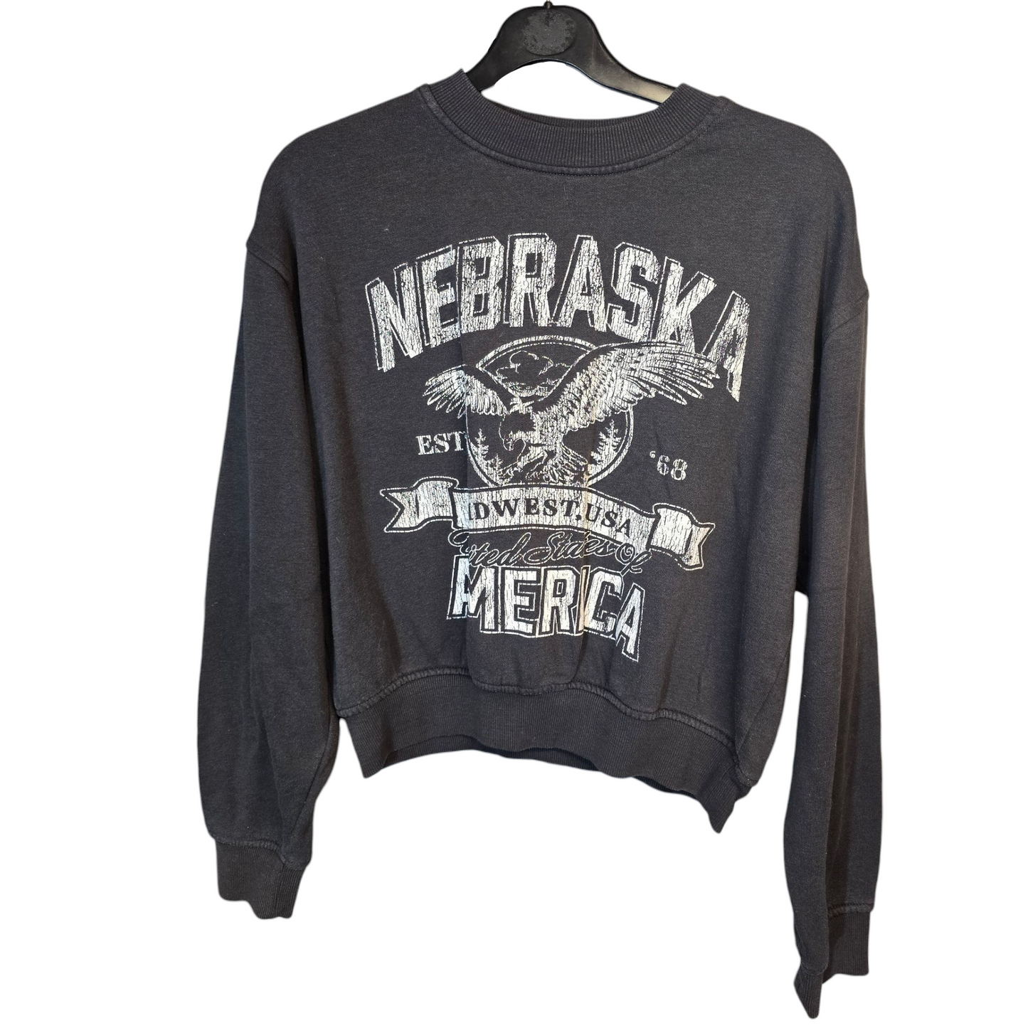 H&M Grey Cropped Jumper – Size XS (UK size 6/8)