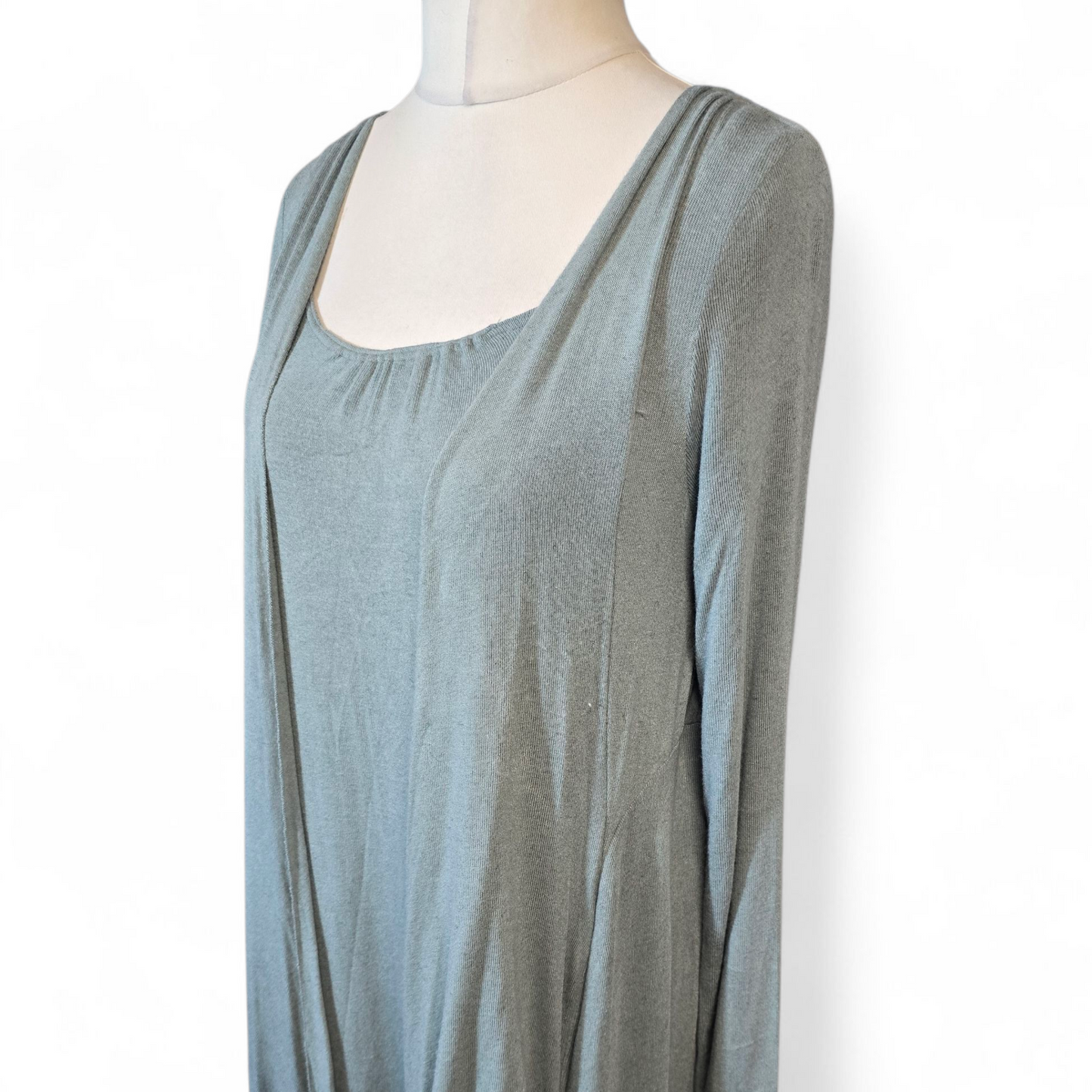 Marine & Me Mint Green Longline Waterfall Jumper – UK size 12/14