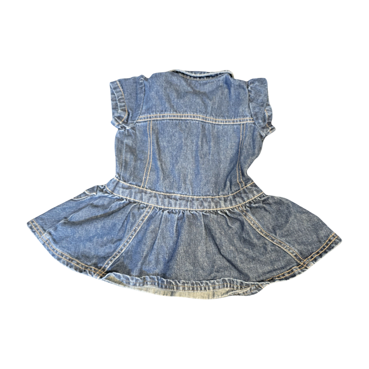 Matalan Girls Denim Dress – Age 6–9 Months – 100% Cotton