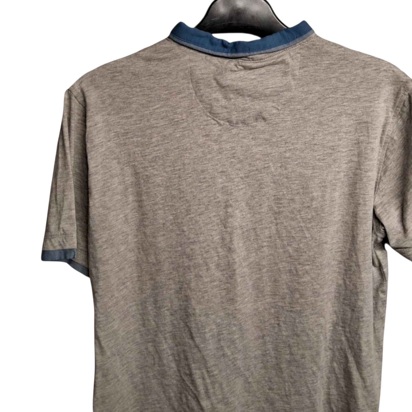 BHS Boys Grey & Blue Polo Shirt – Age 14-15 Years – 100% Cotton