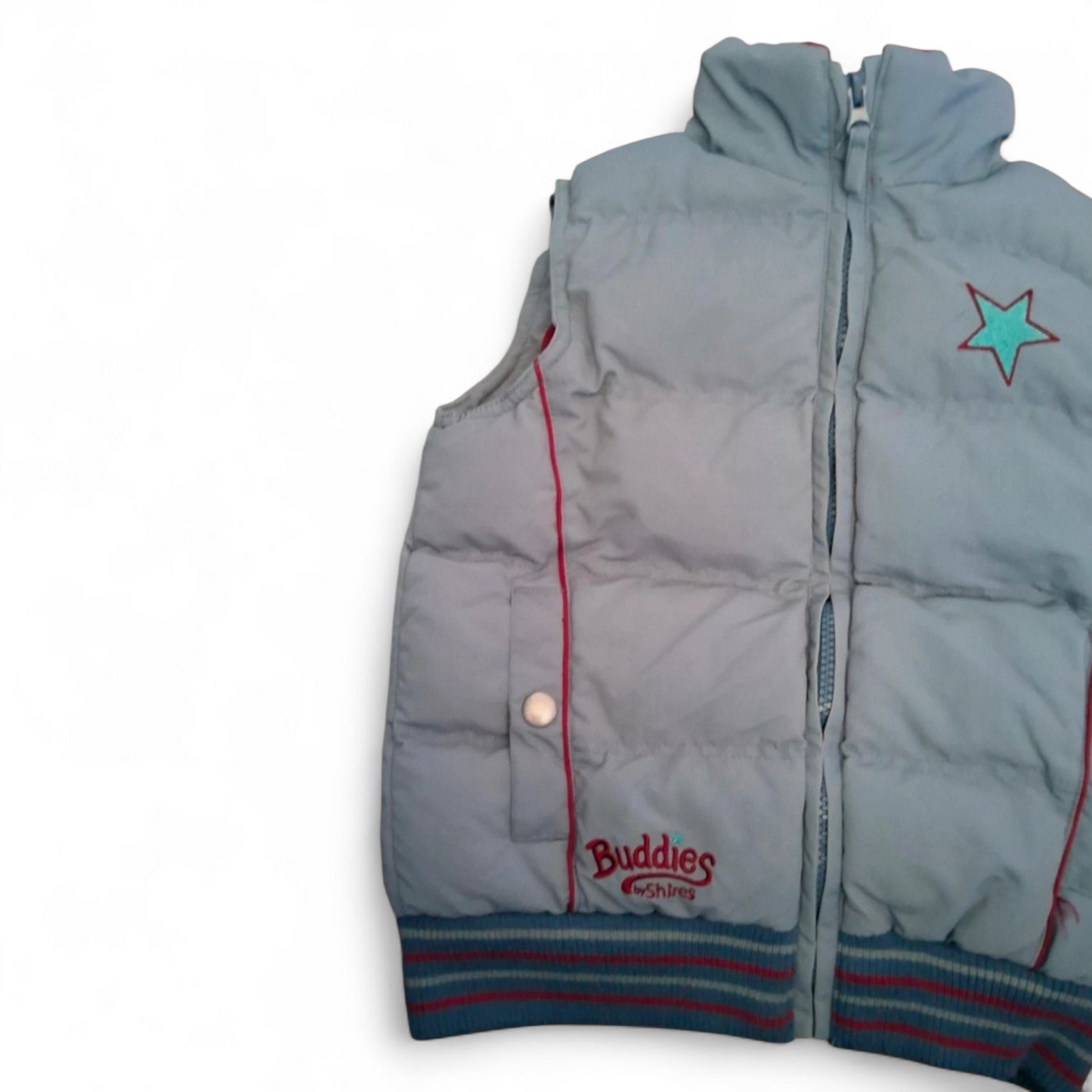 Buddies by Shires Blue Padded Gilet – Boys 5–6 Years – 100% Nylon Lined