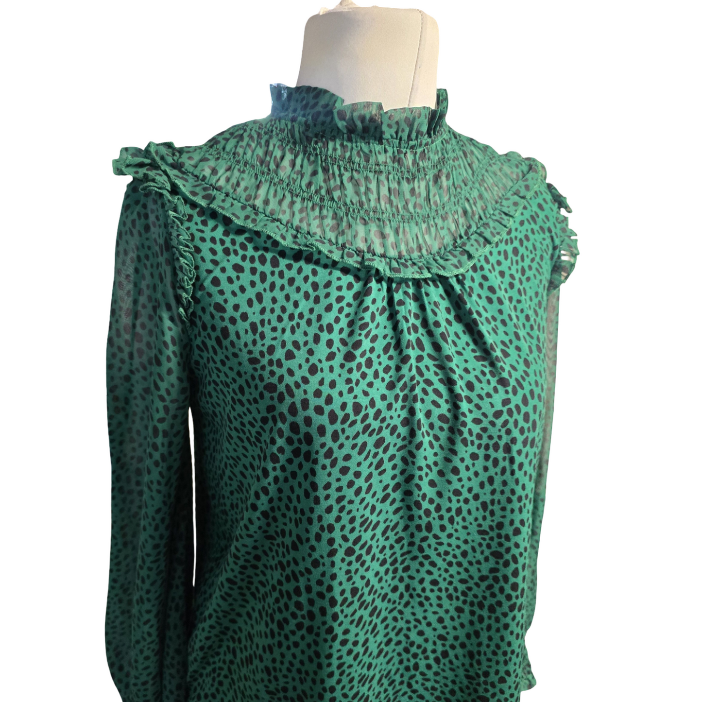 Green Blouse Small Size 10/12  Weekend Lipsy Love & Roses