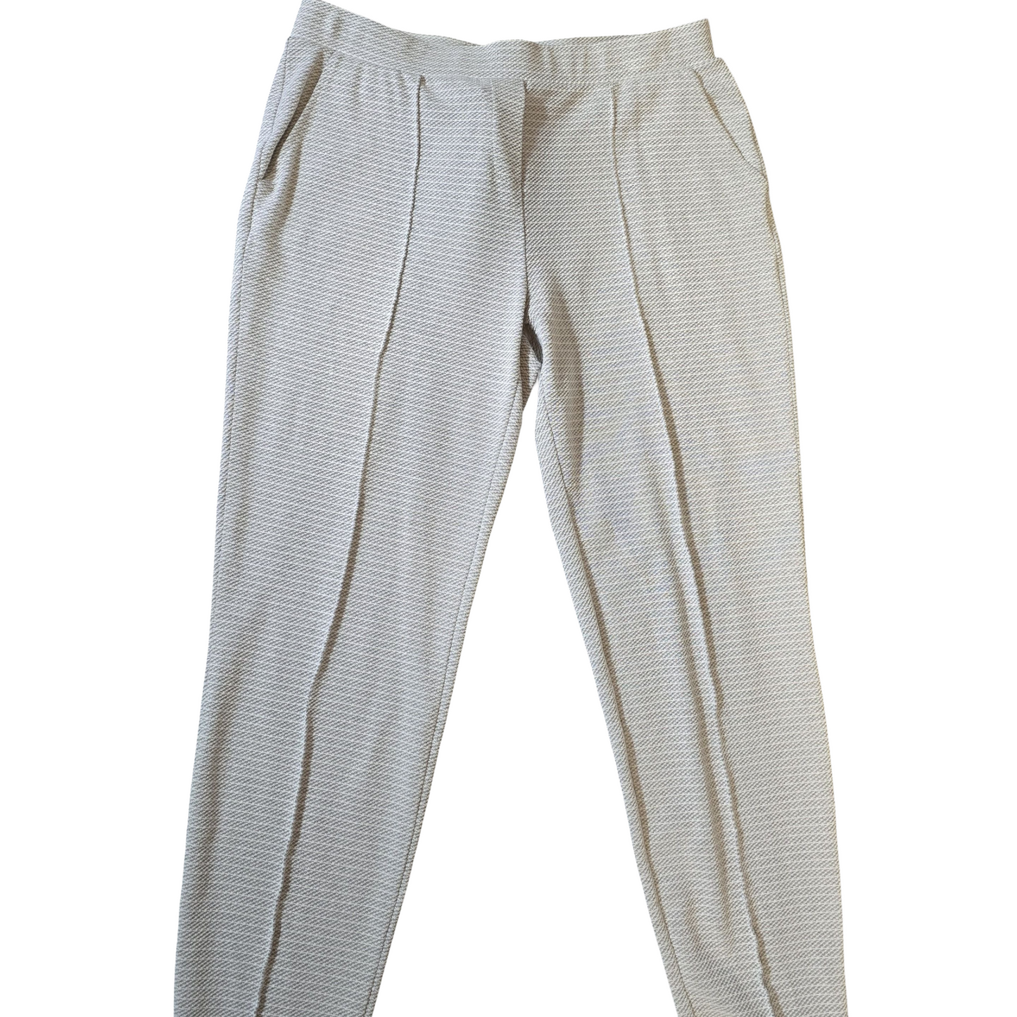 Next Light Grey Tapered Skinny Trousers – Size 10 – Elastic Waist & Pockets