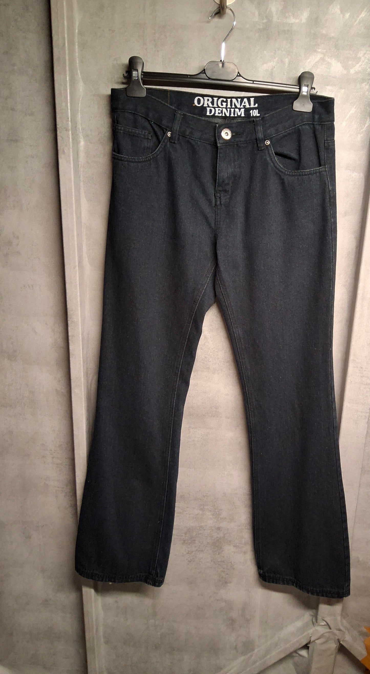 Original Denim Dark Wash Flared Jeans – Size 10L Low Rise