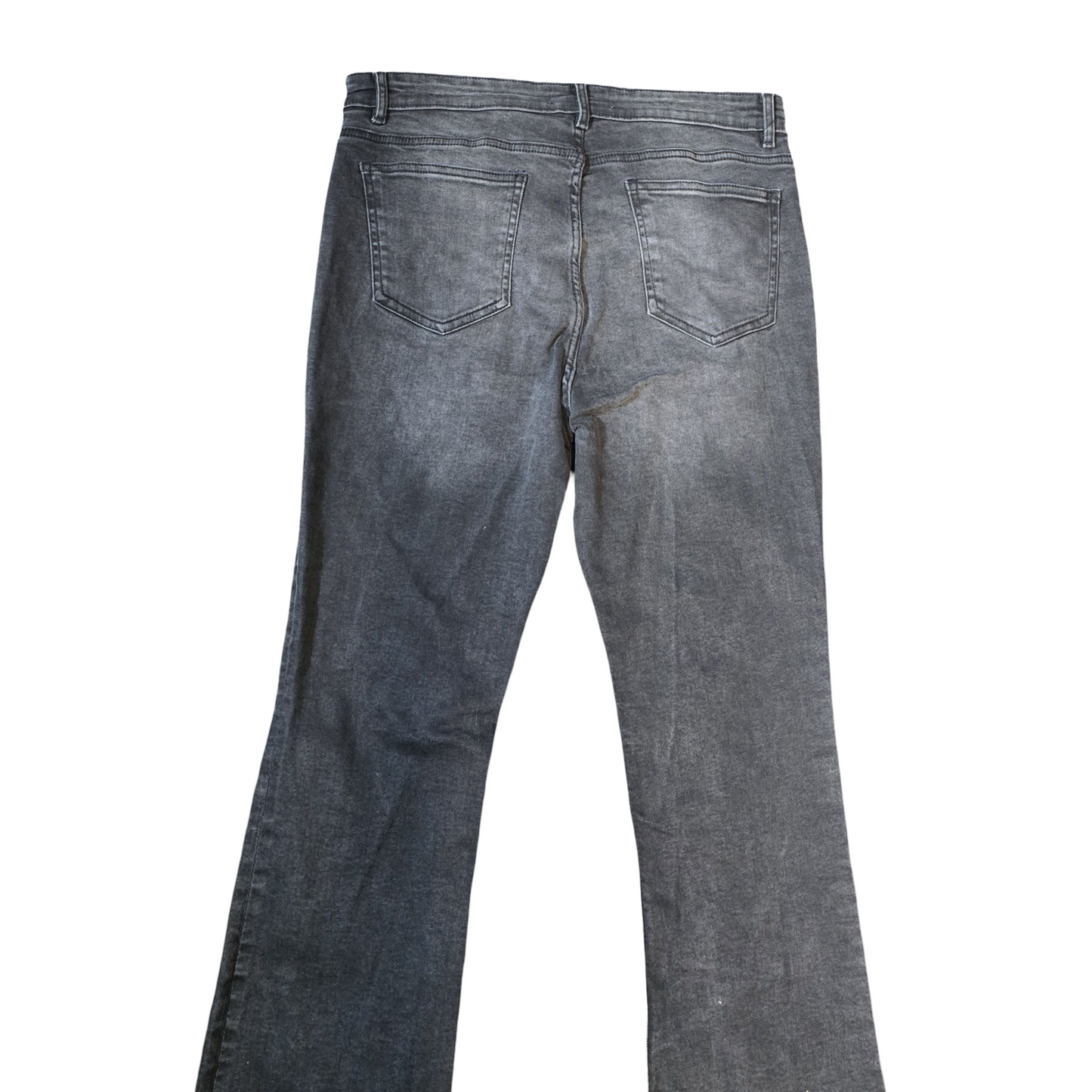 Primark Black Bootcut Jeans with Frayed Hems – Size 16