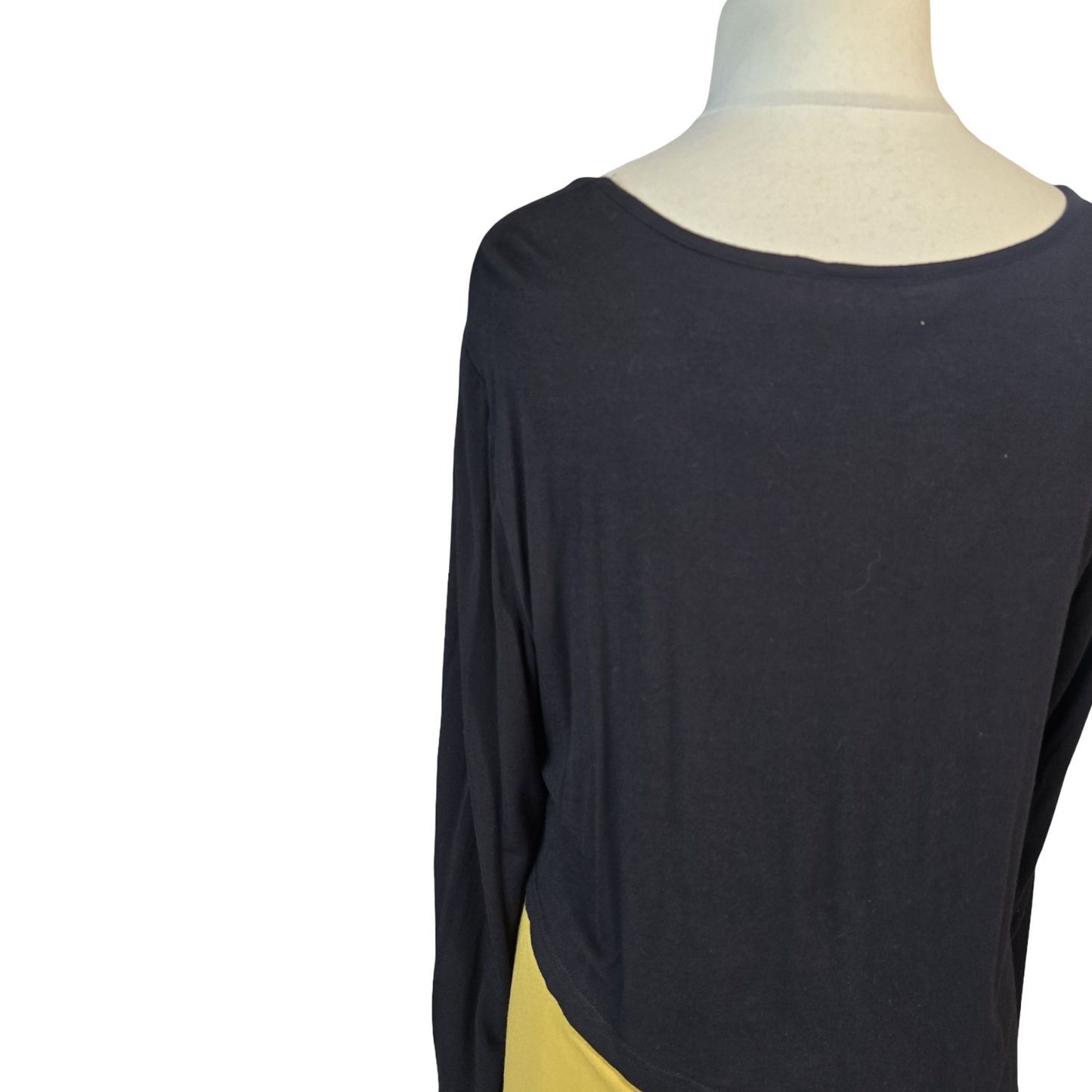 Capri Top Black & Mustard Size 10-14 S/M Layered Causal