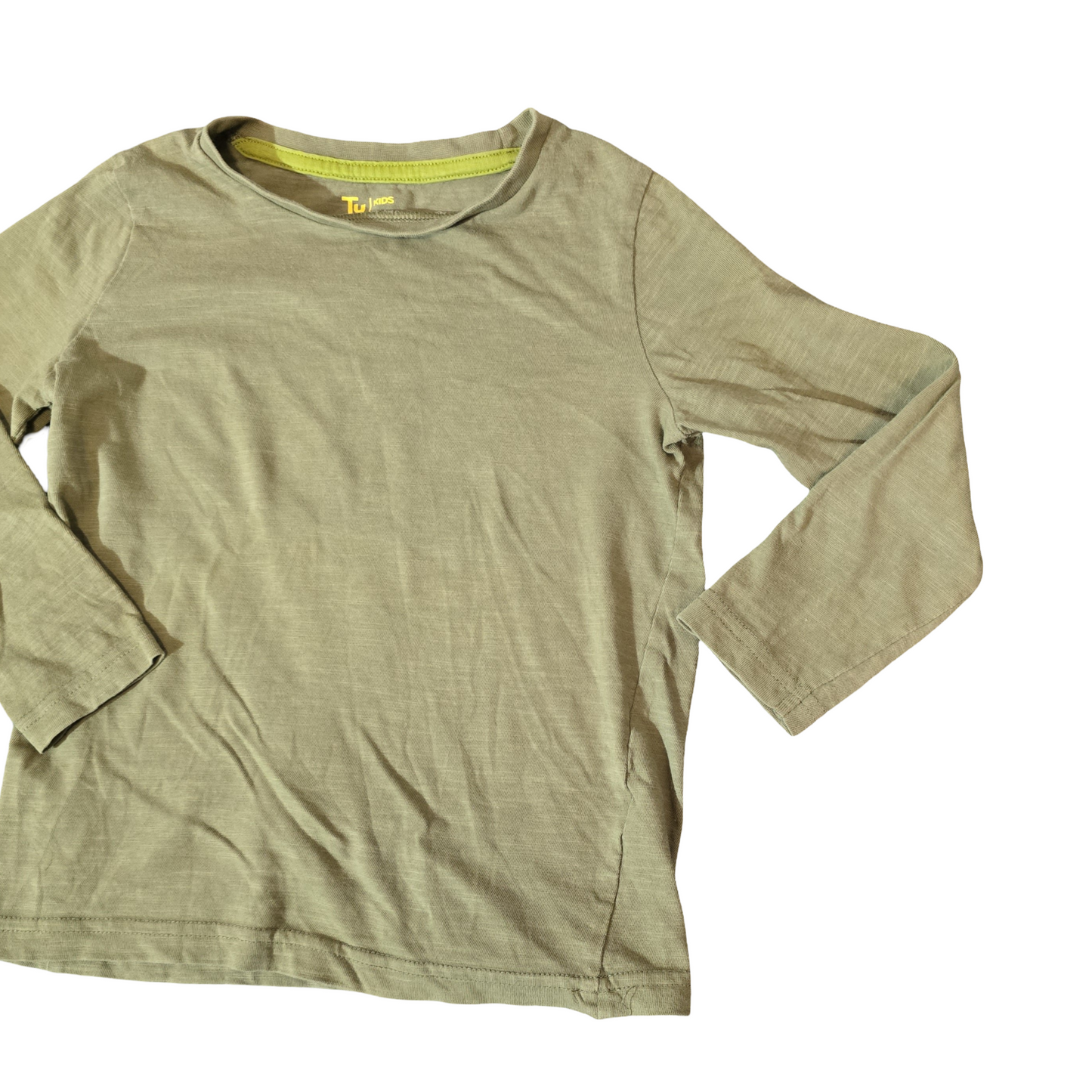Tu Green Long-Sleeved T-Shirt – Boys 3–4yrs