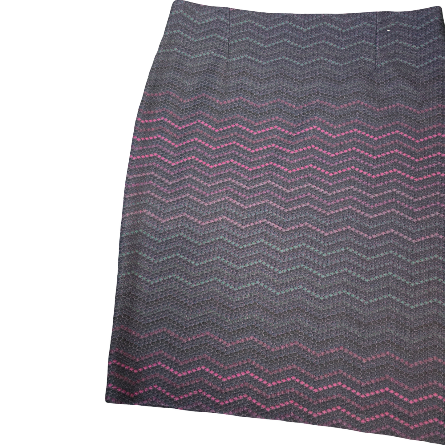 Tu Purple & Pink Zigzag Bodycon Skirt – Size 18 – Knee/Midi Length