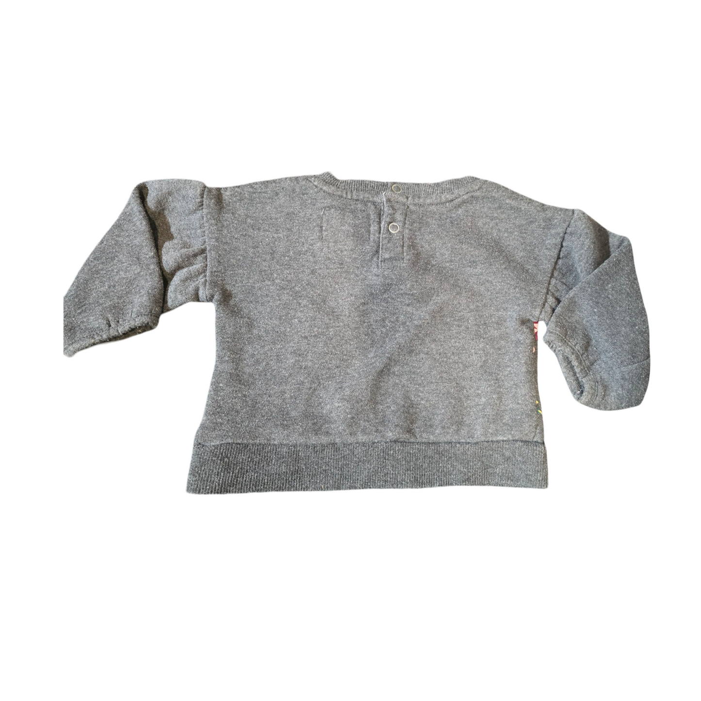 Primark Grey Jumper – Girls 6–9 Months – Cotton Blend