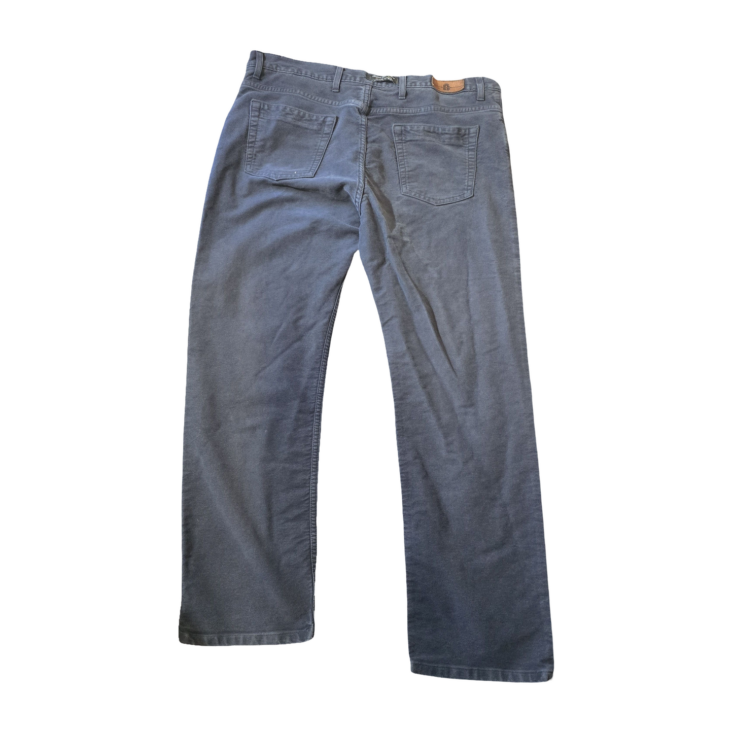 Blue Harbour Men’s Navy Chinos – Straight Leg – High Waist – 38W 33L Cotton