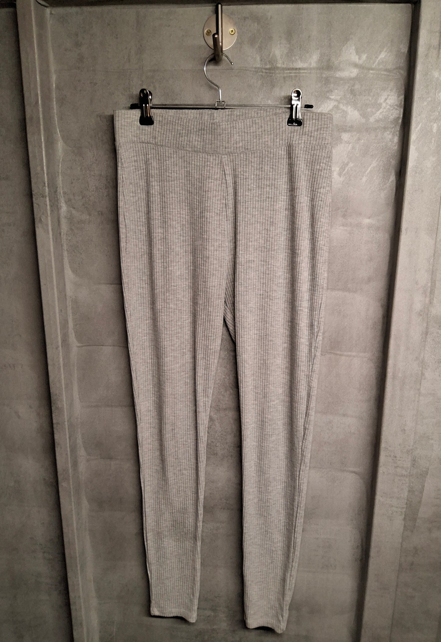 Candy Couture Grey Ribbed Leggings – Girls 16 Years – Polyester Viscose Blend