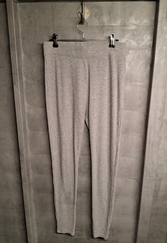 Candy Couture Grey Ribbed Leggings – Girls 16 Years – Polyester Viscose Blend