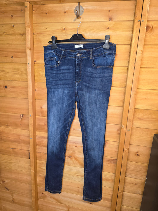 B.Young Blue High Waisted Skinny Jeans Size 33W