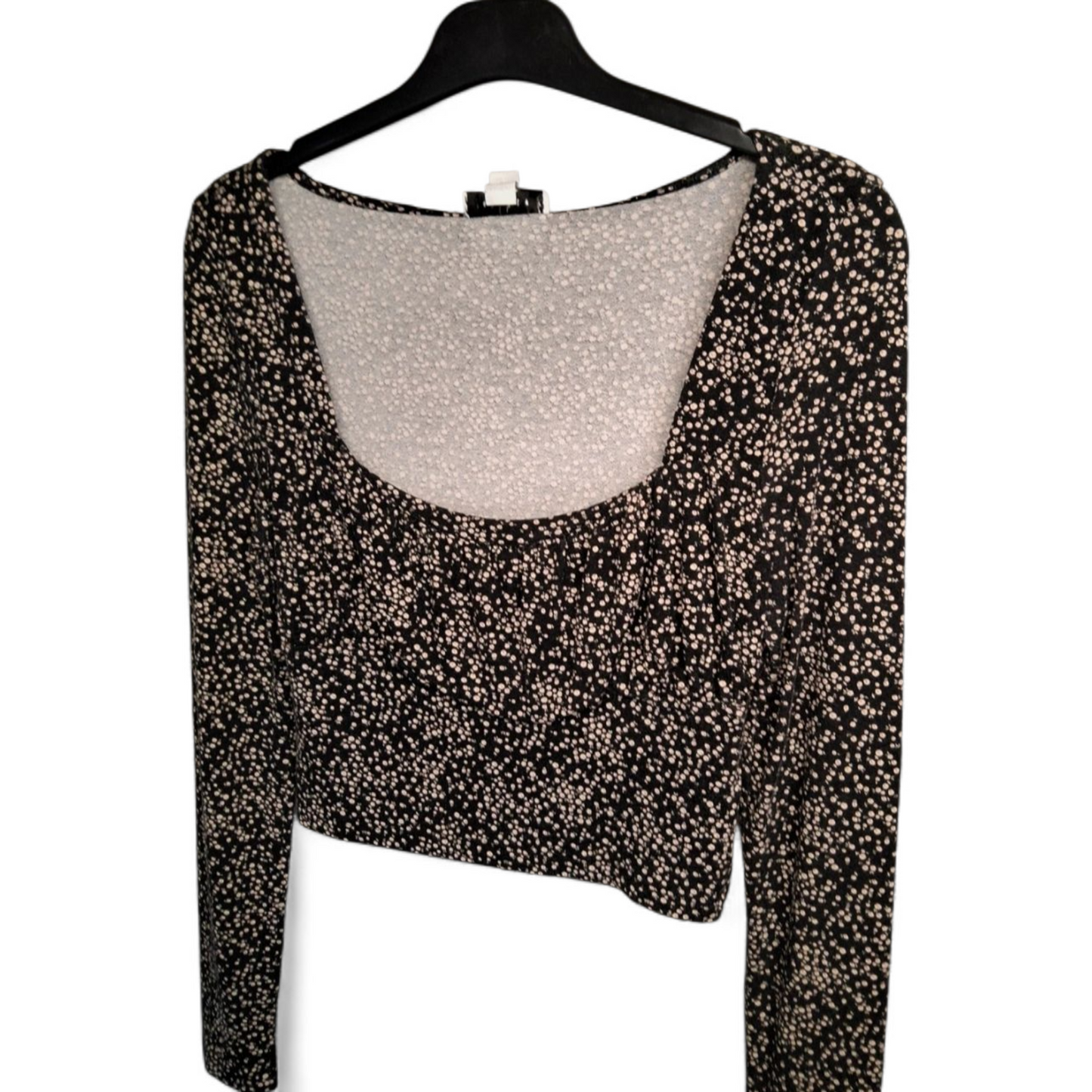 Topshop Long Sleeve Ruched Crop Top size 12