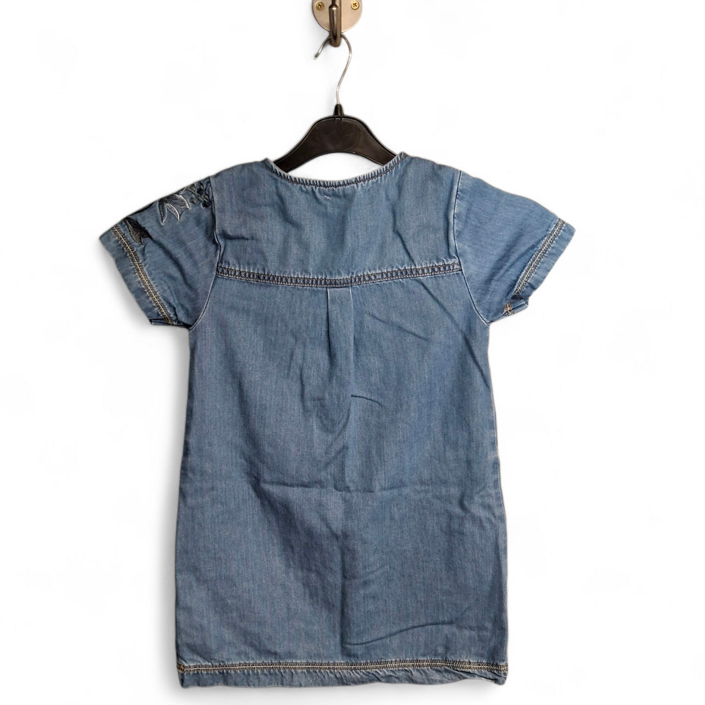 Next Denim Blue Short Sleeved Dress – Girls 6 Years – 100% Cotton