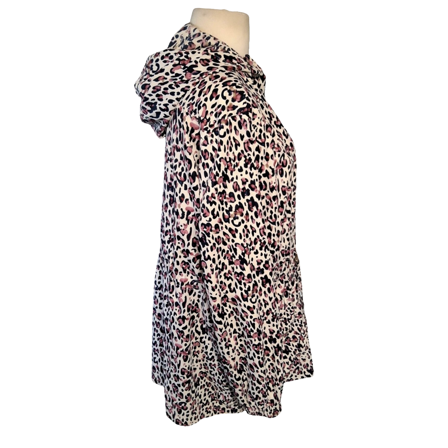 Matalan Pink, Navy & White Animal Print Lightweight Rain Coat – Size 18
