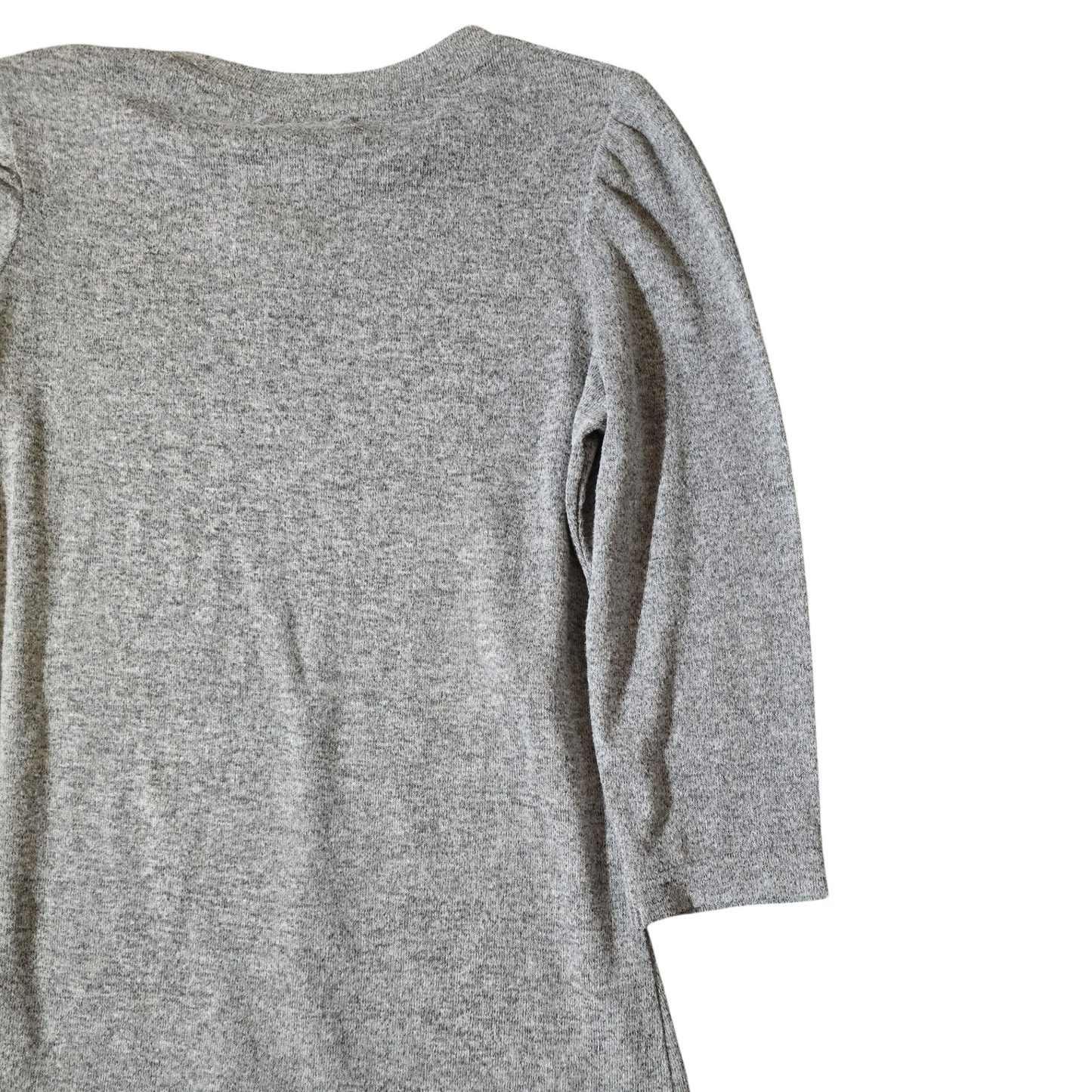 Next Grey 3/4 Sleeve Christmas Dog Top – Size 8 – Festive Print Tee