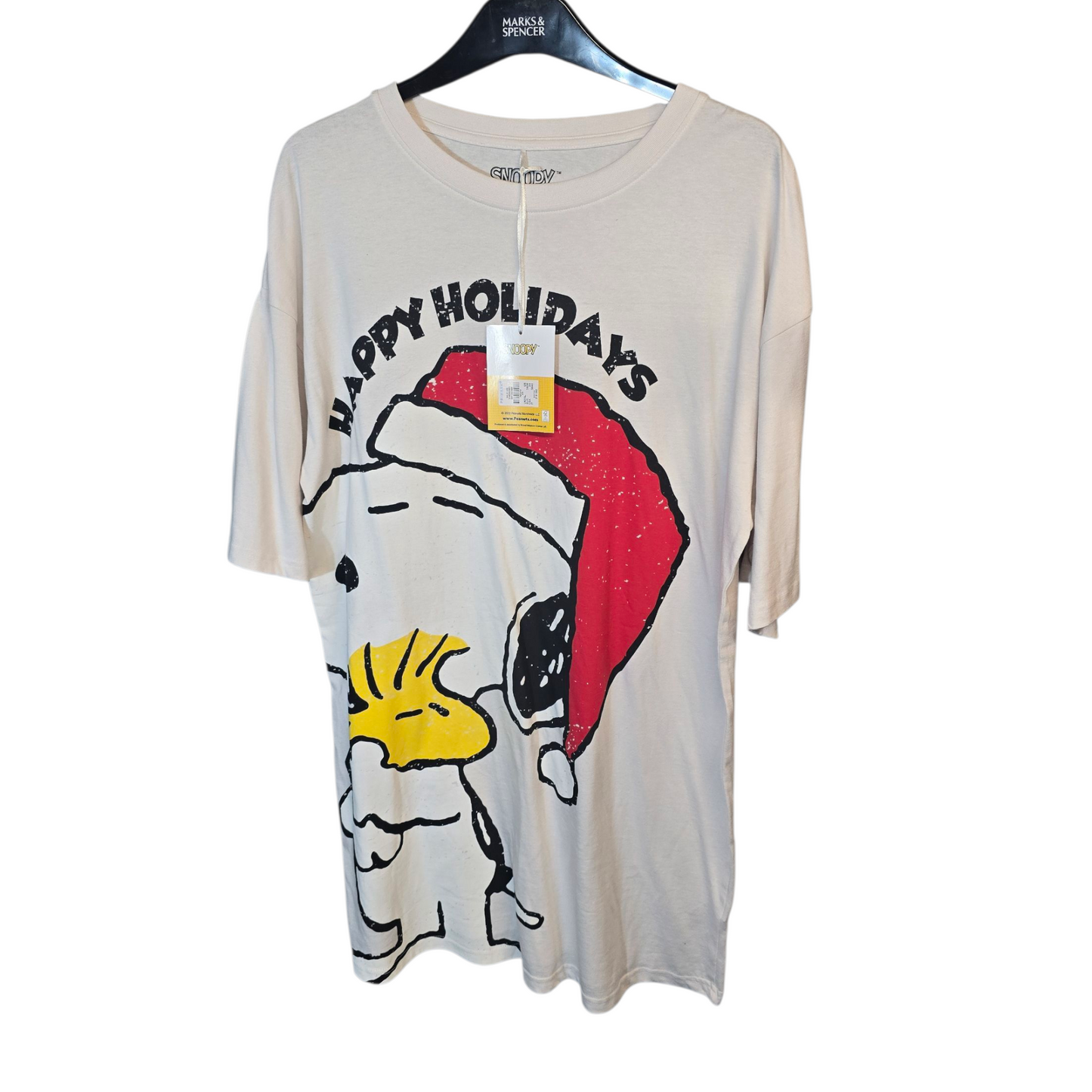 Primark Snoopy “Happy Holidays” Oversized Nightie – Size 6/8 – Xmas
