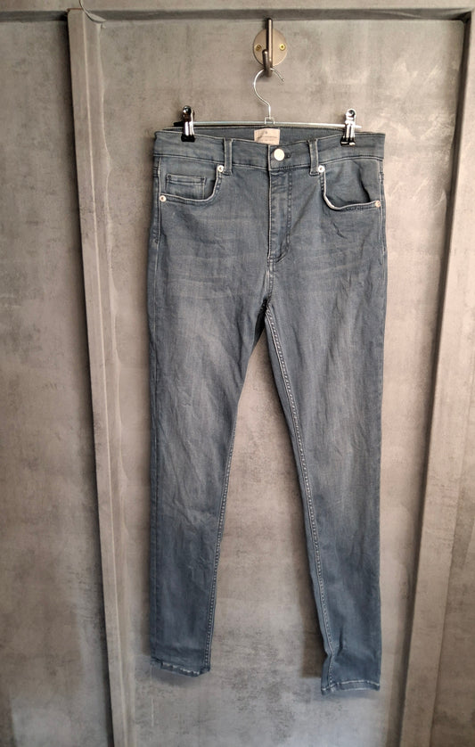 French Connection High-Waisted Skinny Jeans – Size 10 – Light Blue Denim