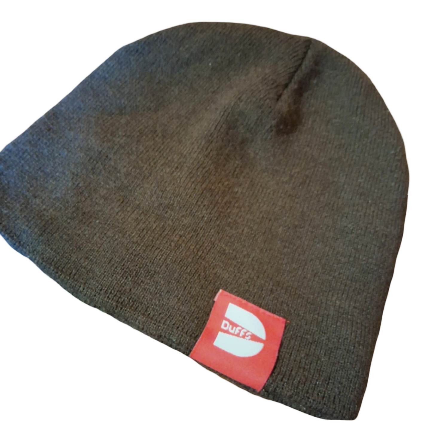 Vintage Duffs Brown Beanie – 90s/00s Skater Streetwear – One Size