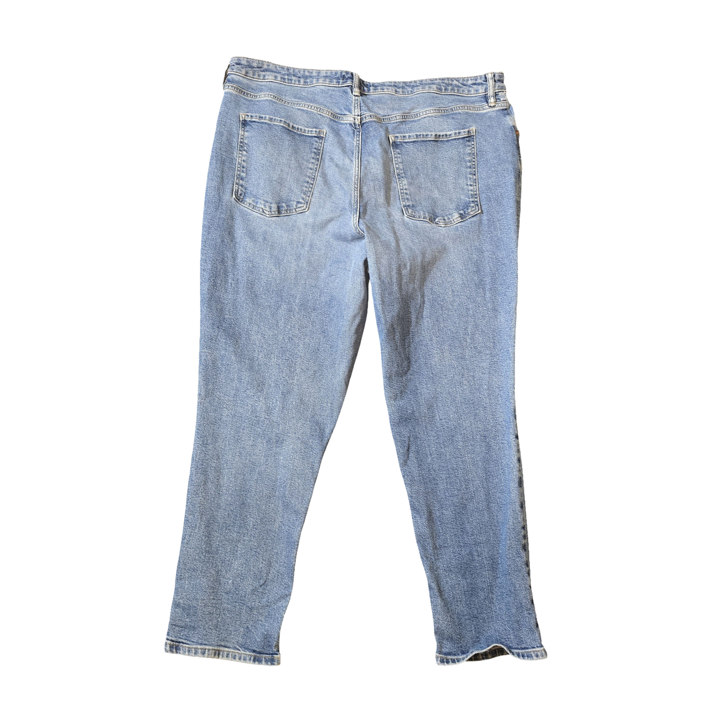 F&F Blue Denim Slim Leg Jeans – Size 22 – High Waist – Cotton Blend – Classic Fit