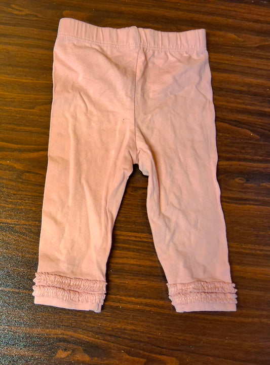 George Pink Leggings – Girls 3–6 Months – Cotton – Ruffle Hem