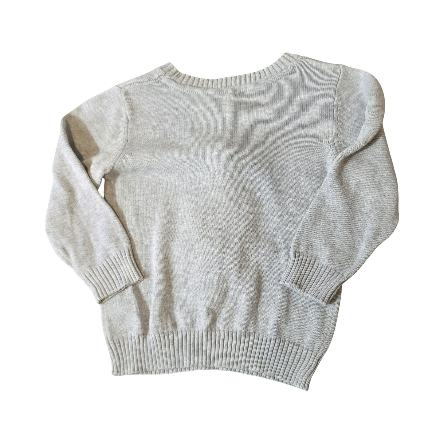 M&S Grey Santa Jumper – 18–24 Months – 100% Cotton