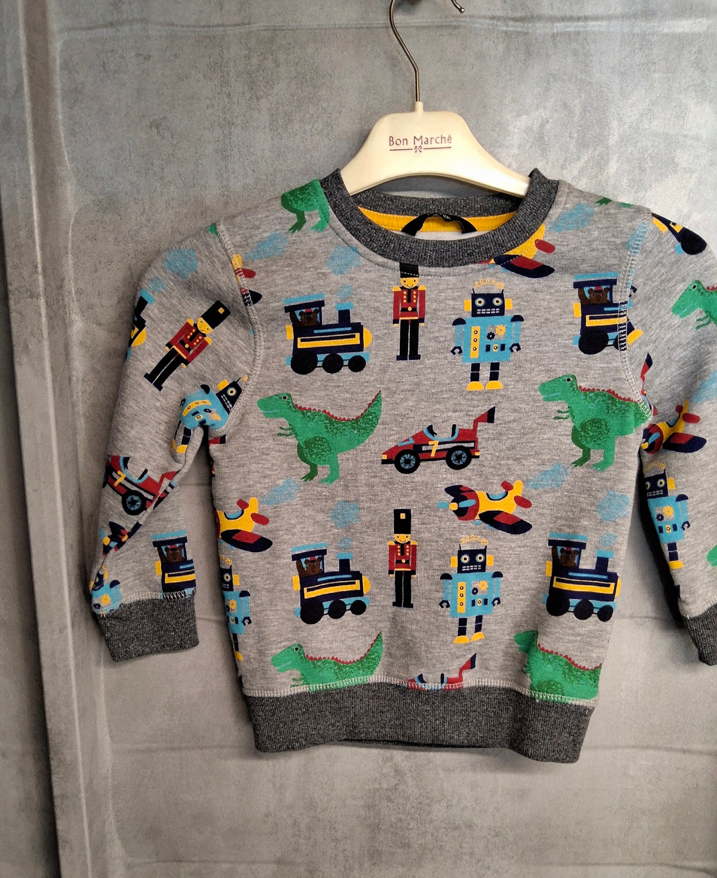 George Boys Grey Jumper – Age 3-4 Years – Cotton/Polyester/Viscose