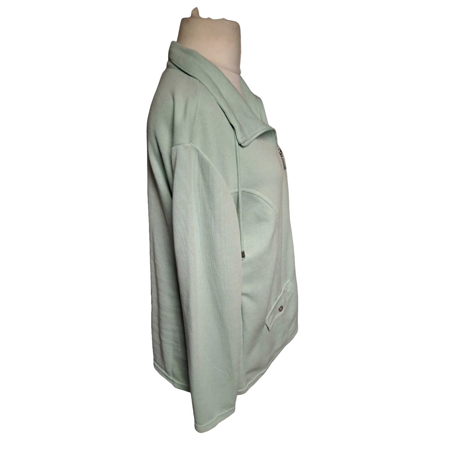 Damart Mint Green Zip-Up Jumper – Size UK size 18/20