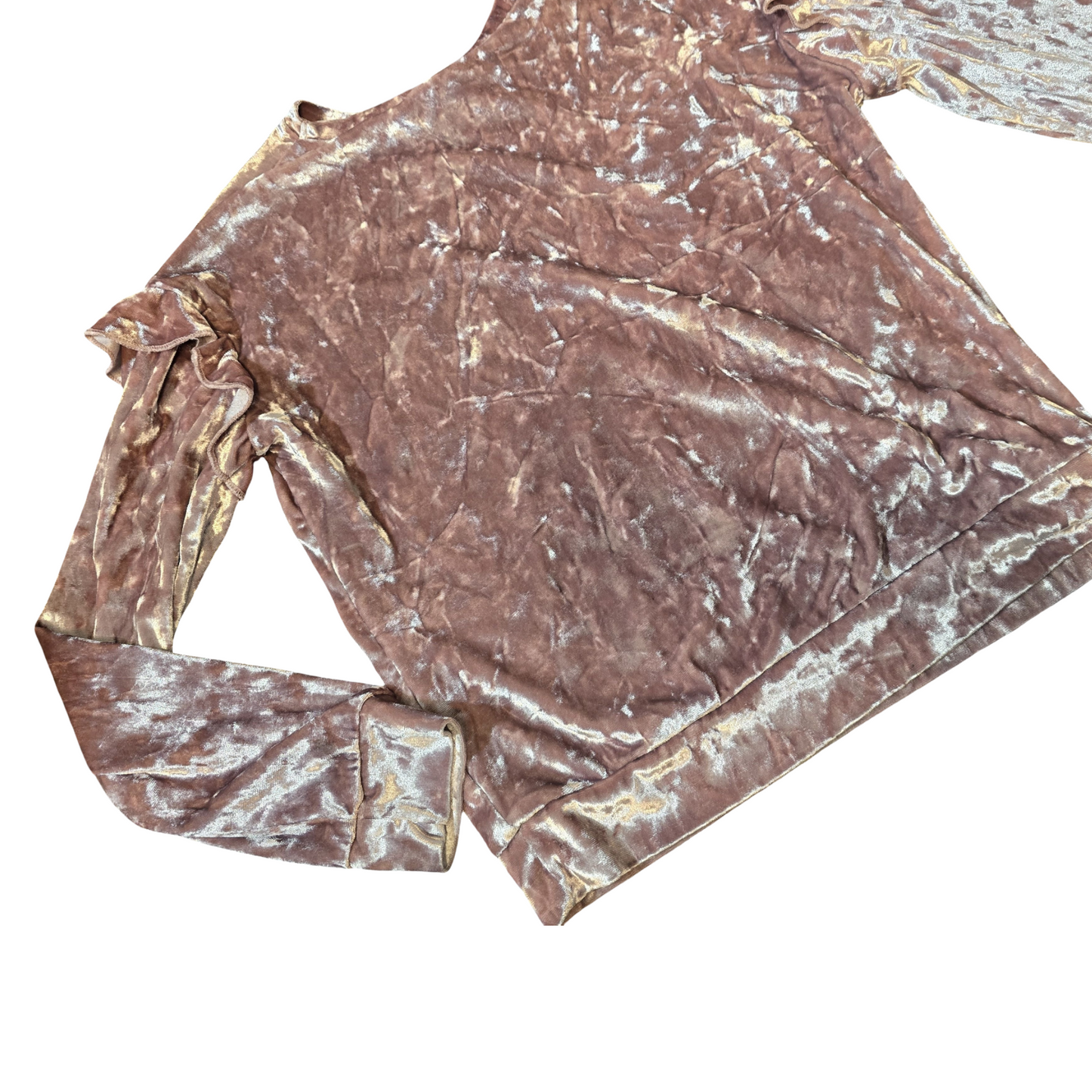 Matalan Girls Pink Velvet Long Sleeve T-Shirt – Age 10 Years