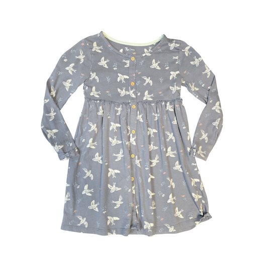 Navy Dress Age 4-5years Girls Tu Bird Print 