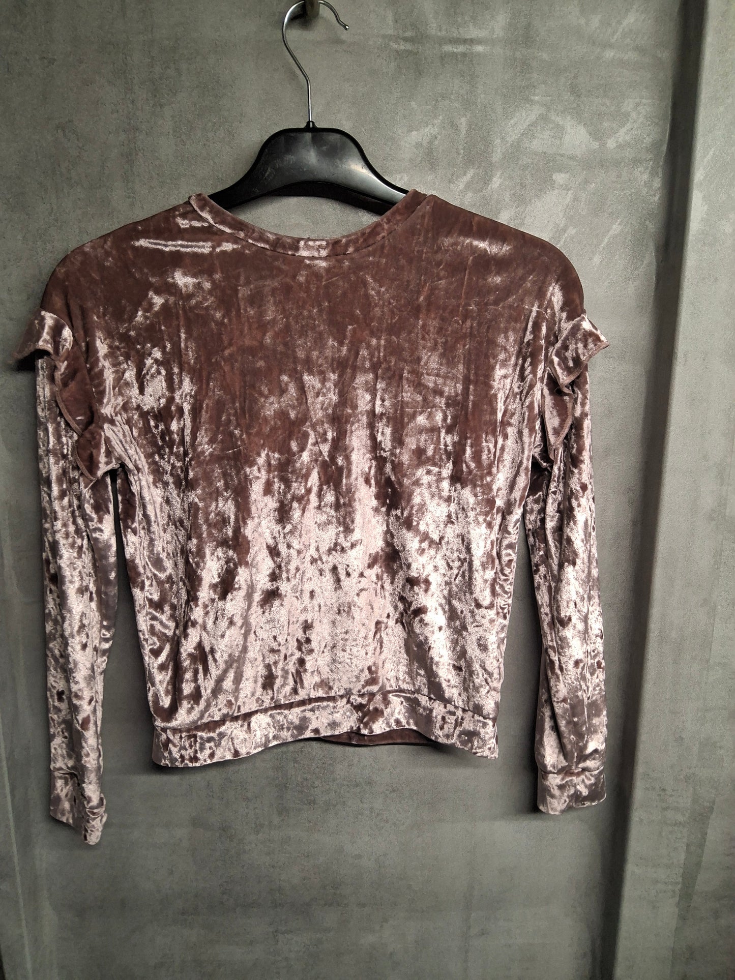 Matalan Girls Pink Velvet Long Sleeve T-Shirt – Age 10 Years