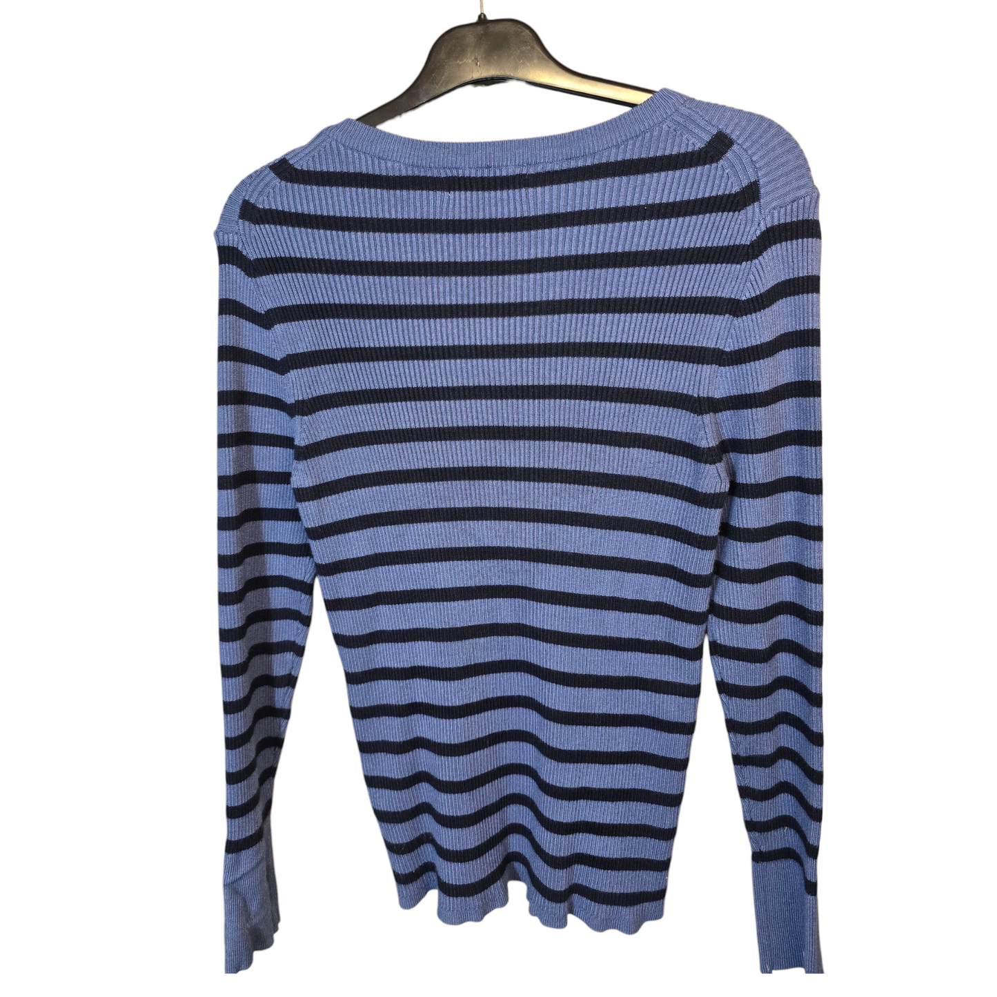 Primark Blue & Navy Striped Ribbed Jumper – Size 14/16