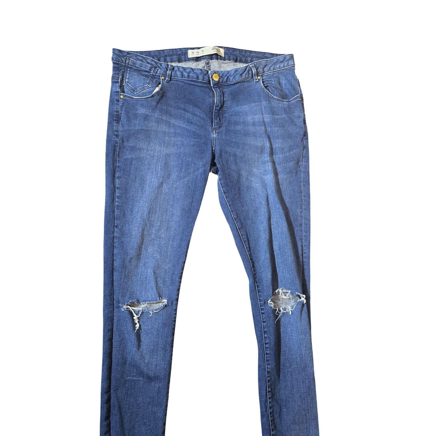 Primark Blue Ripped Skinny Jeans – Size 18