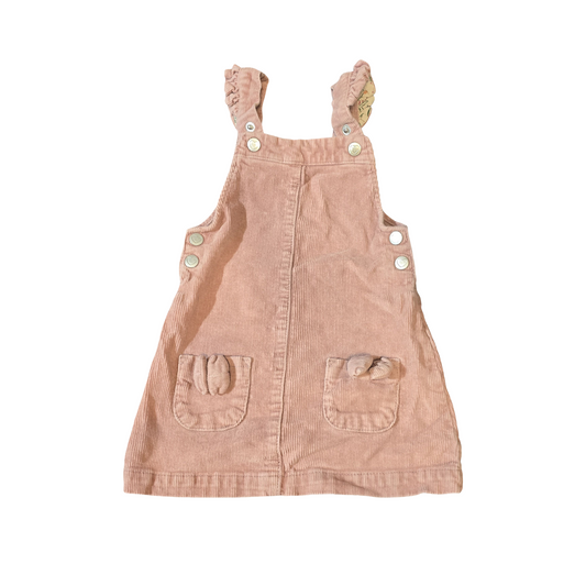 George Pink Corduroy Pinafore Dress – Girls 18-24 Months – 100% Cotton