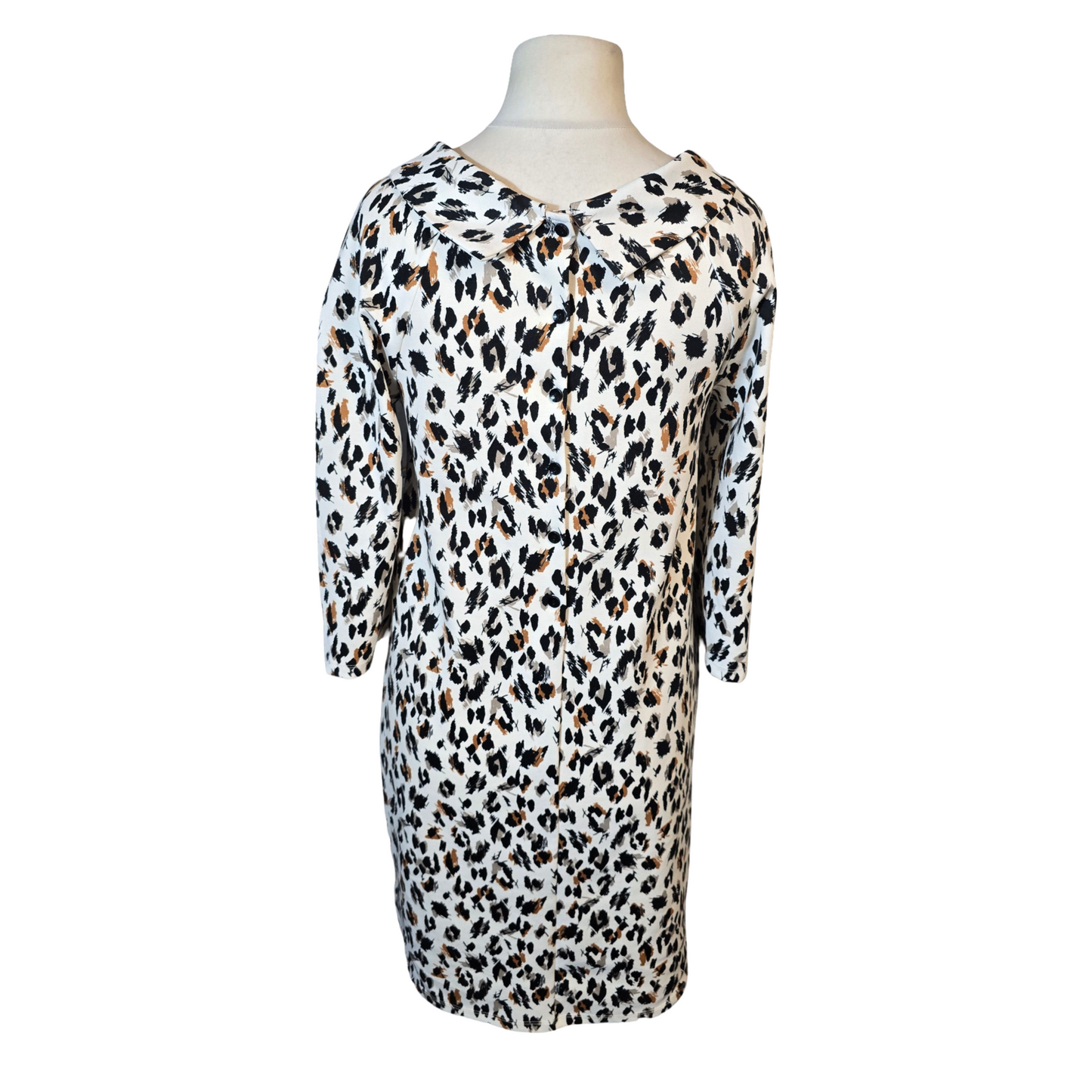 Tu Cream Animal Print A-Line Dress – Size 12