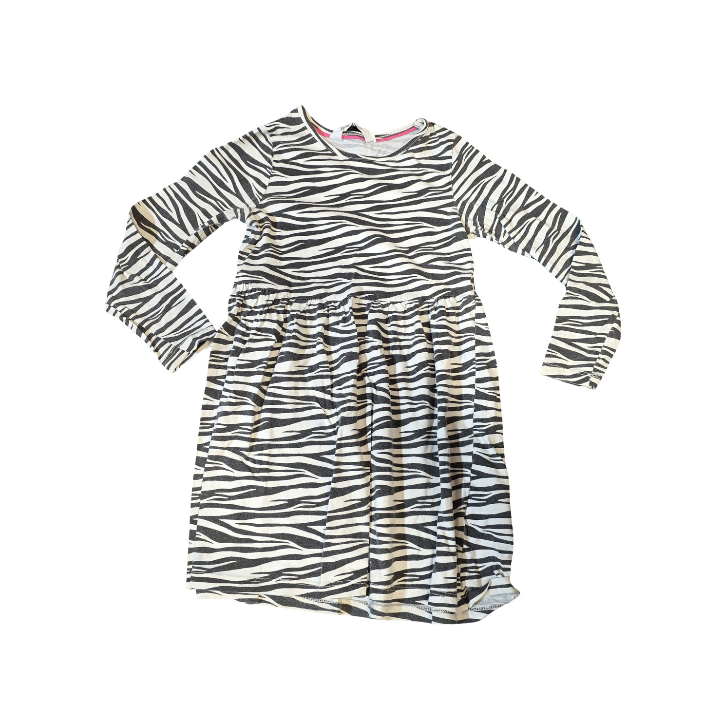 H&M Zebra Print Long-Sleeve Dress – Girls 5–6 Years