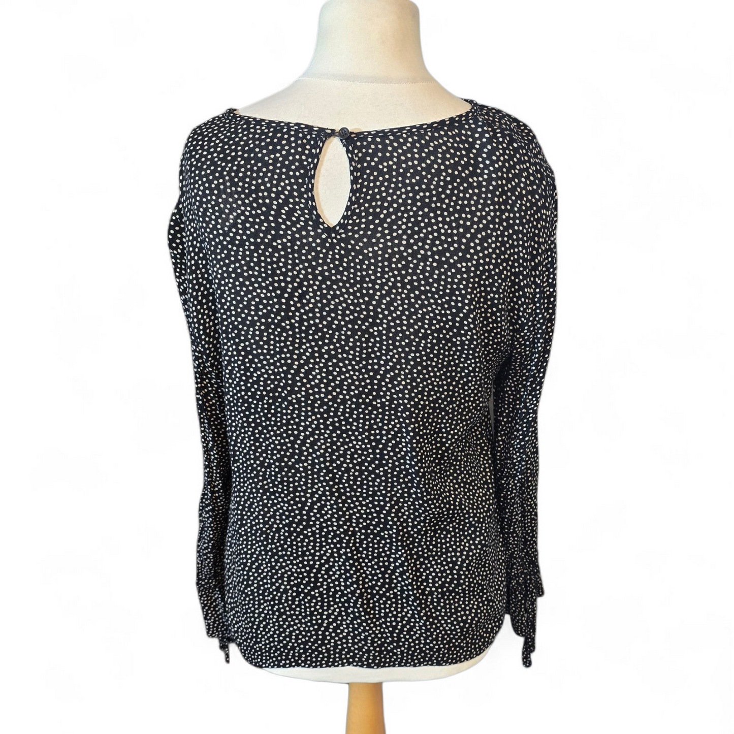 Red Herring Black & White Polka Dot Top – Size 14