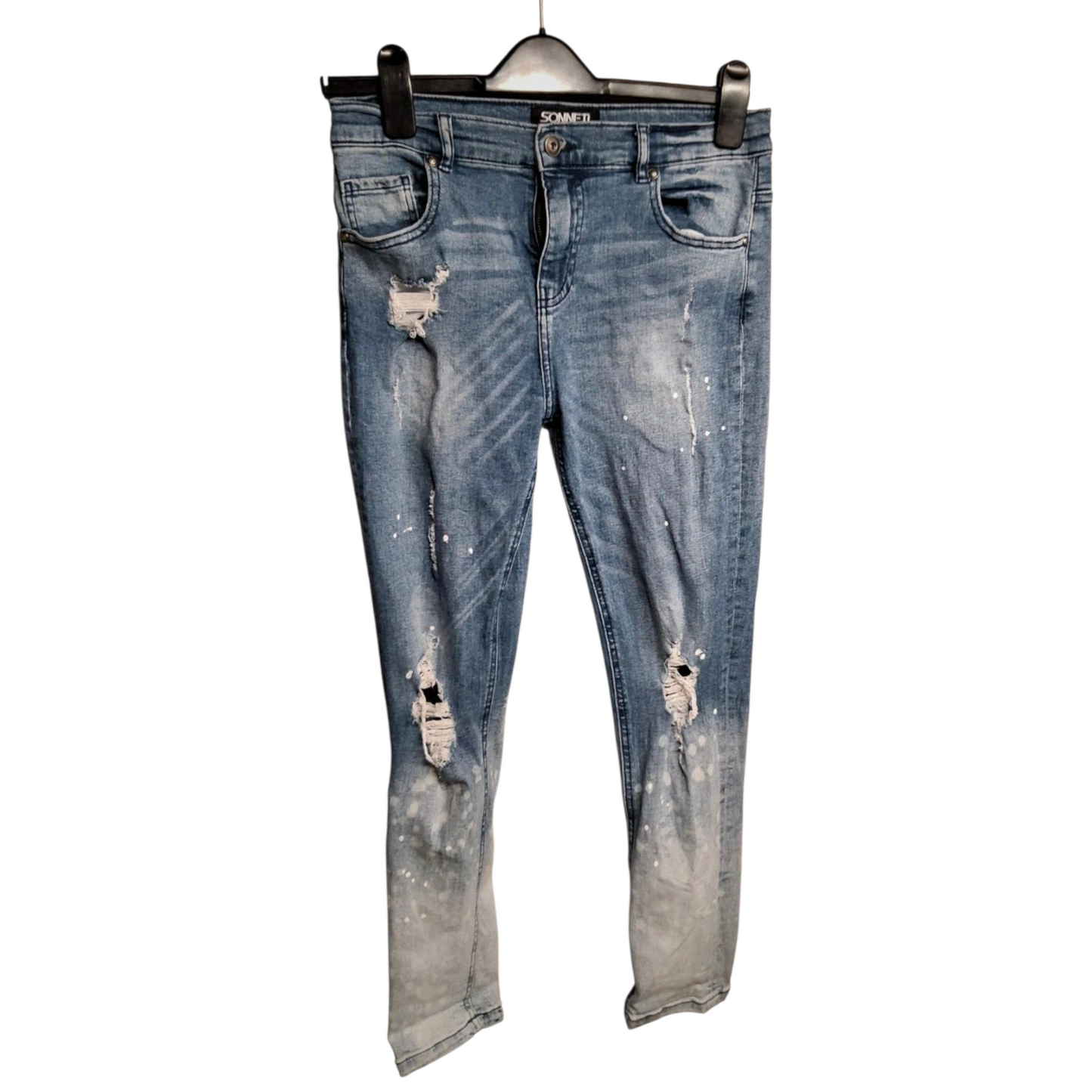 Sonneti Boys Blue Skinny Jeans – Age 13–15 Years – Ripped & Distressed